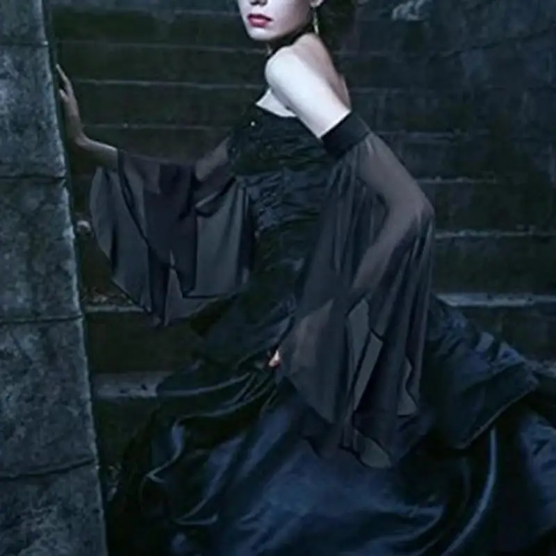 Guanti di lusso in chiffon staccabile gotico con maniche lunghe in tulle da donna per accessori per costumi rinascimentali per feste di matrimonio
