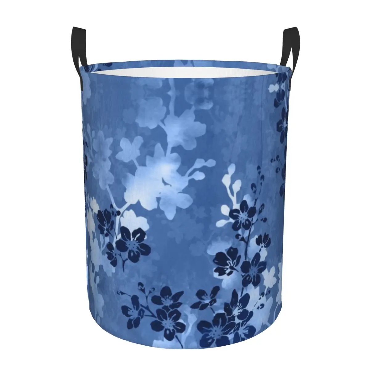 Sakura Blossom In Blue Laundry Basket Collapsible Floral Cherry Blossom Clothing Hamper Toys Organizer Storage Bins