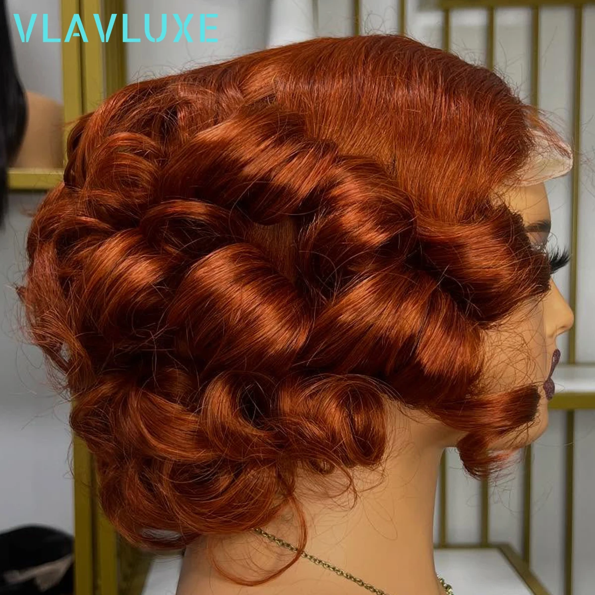 400 Density Bouncy Curly Glueless 350 Color Wig Super Double Loose Wave Wig HD Lace Human Hair Wigs Wear And Go Lace Frontal Wig