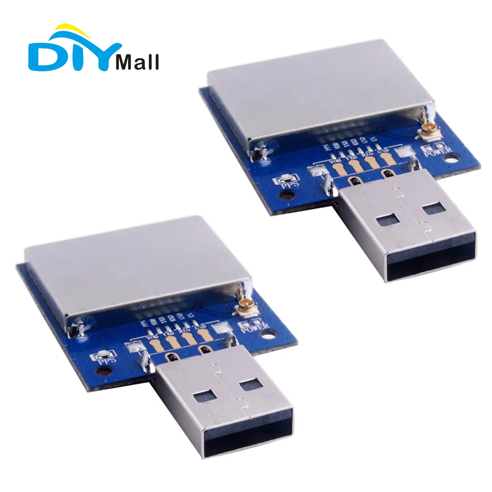 2PCS UBX-M8030-KT USB GPS Module with Antenna Socket, Dual GPS/GLONASS/BeiDou Support for Arduino/Pixhawk