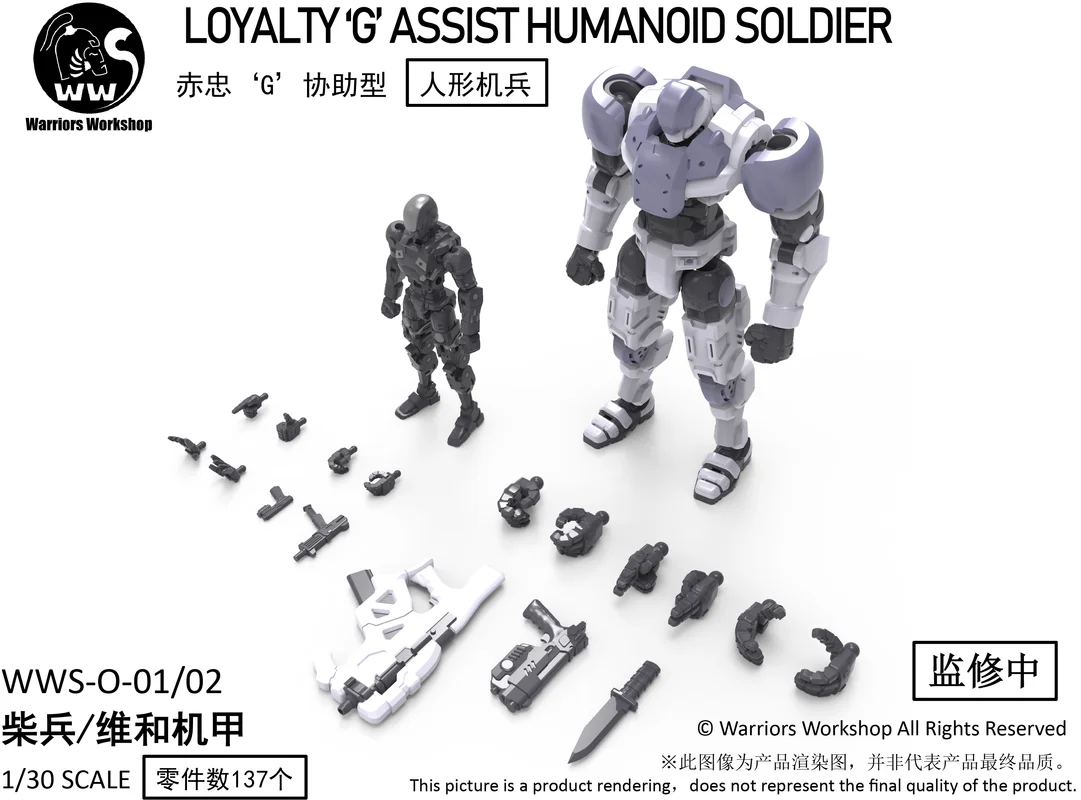 1/30 مقياس ورشة المحاربين الأصلية الجندي الجارديان ميكا الجمعية عمل الشكل جمع الزينة نموذج الهدايا مجموعات الالعاب #5