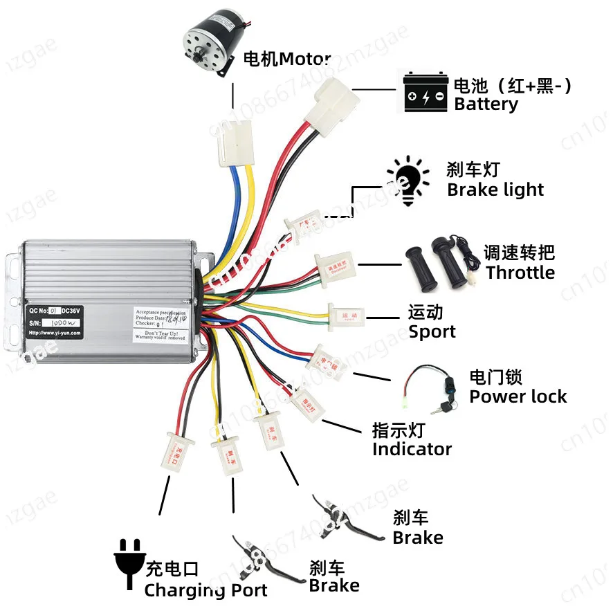 

Контроллер щетки постоянного тока 1000W36V48V