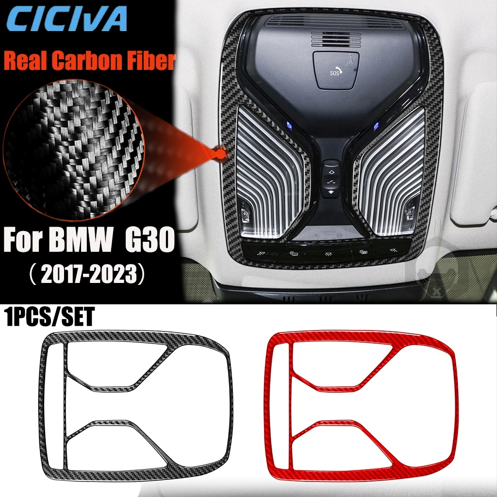 

Автомобильные аксессуары из углеродного волокна, передняя лампа для чтения, декоративная модифицированная внутренняя отделка, наклейка для BMW 5 серии G30 2016-2023