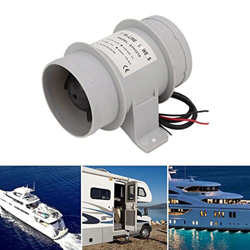 Boat Air Blower 12v Inline Blower Motor Housing High Air Volume Delivery Temperature Regulation Boat Air Blower