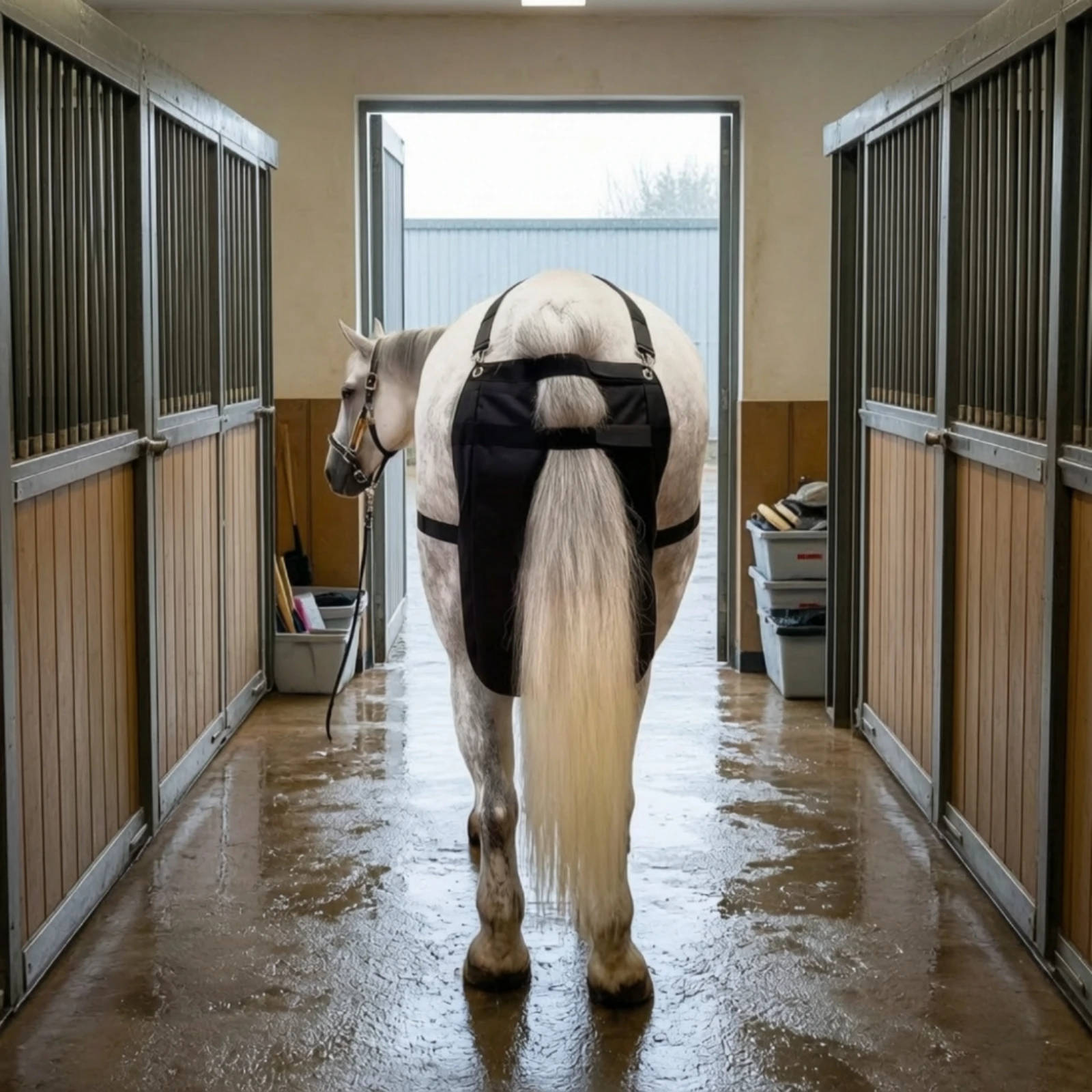Horse Manure Bag Waterproof Horse Manure Catcher Portable Long-Lasting for Riders, Carriage Rides, Stables