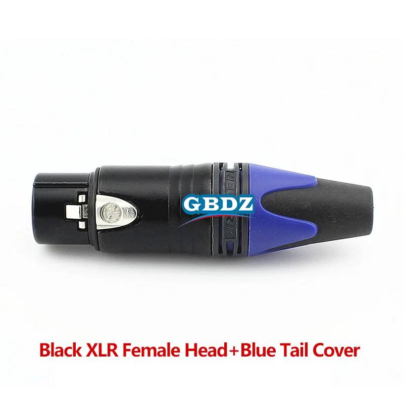 XLR 4-polige Stecker- und Buchsenanschlüsse Neutrik NC4MXX mit Farbring und Schwanzhülse zur Kodierungserkennung, symmetrischer XLR-Stecker – Detail 24
