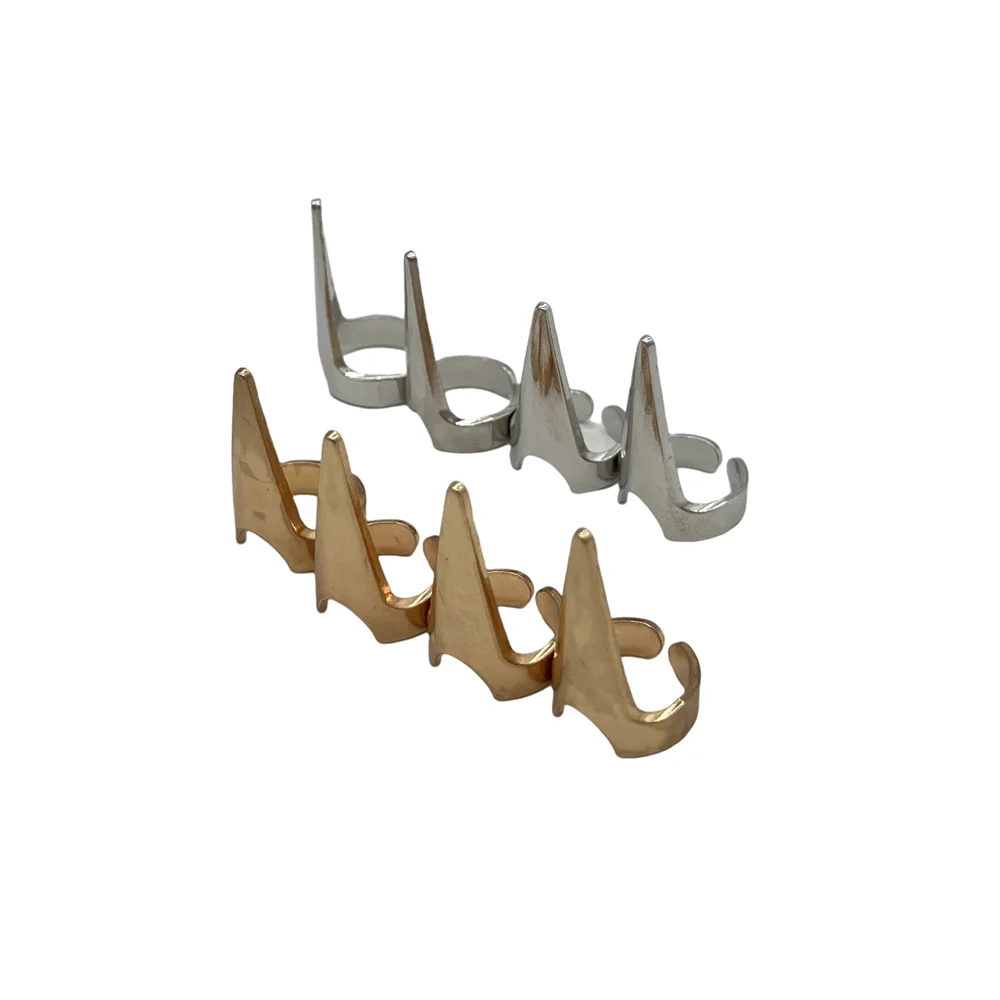 Professional 3.2cm Hair Parting Extension Sectioning Rings Steel Finger Braiding Pick Tool for Durable Dreadlocks And Wig Stylin