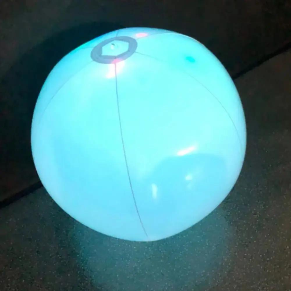 Color-Changing Lights Inflatable LED Ball 16 Colors Waterproof LED Glowing Beach Ball Remote Control Large Size