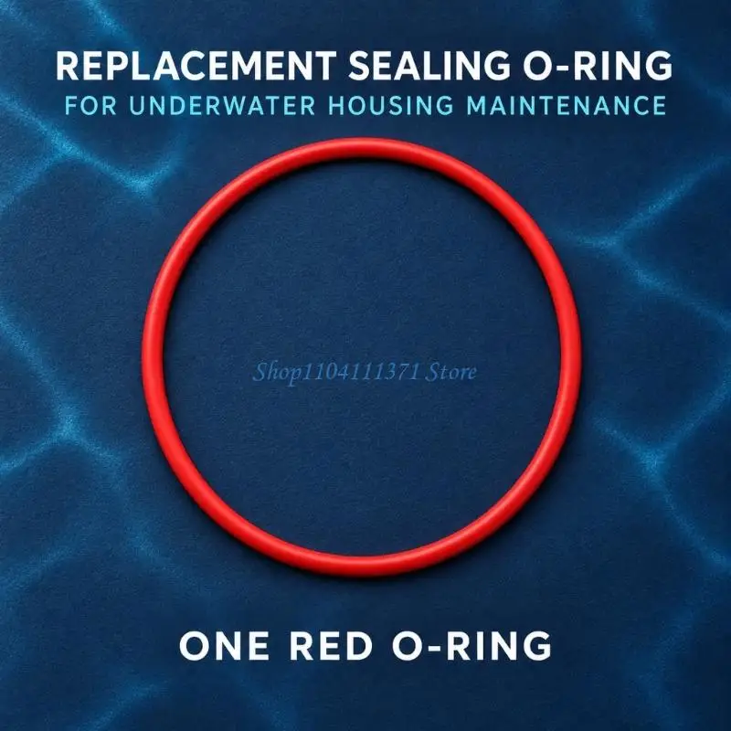 P9FC Red Rubber Housing Seal Rings for Underwater Camera Case Maintenance, Replacement Part for Aging Removable Seal and Channel