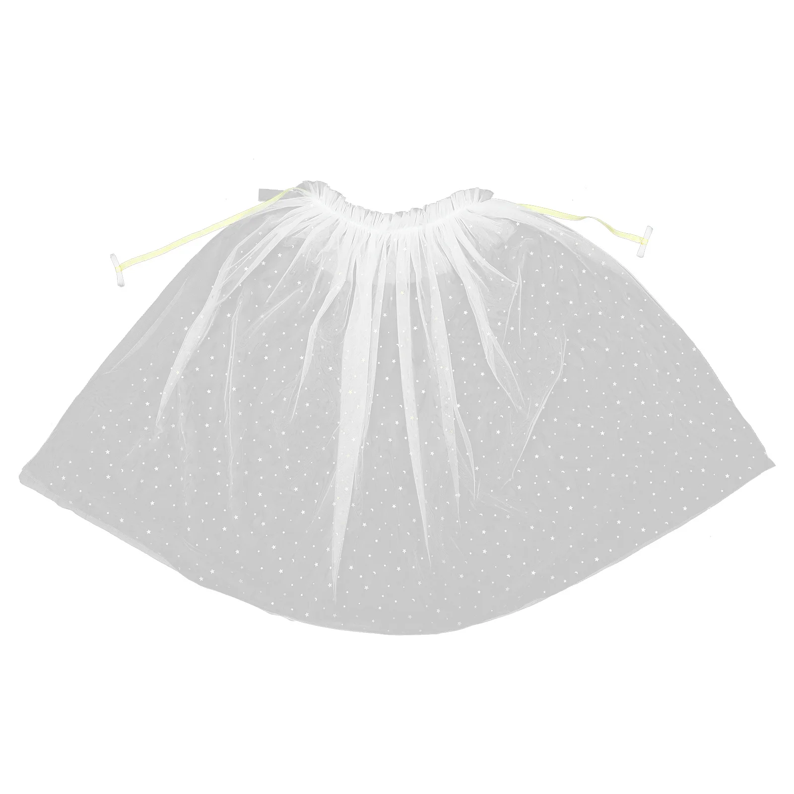 1Pcs Kids White Gauze Cloak Princess Dress Cape Breathable Easy Wear Party Costume for Girls Children Masquerade Cosplay