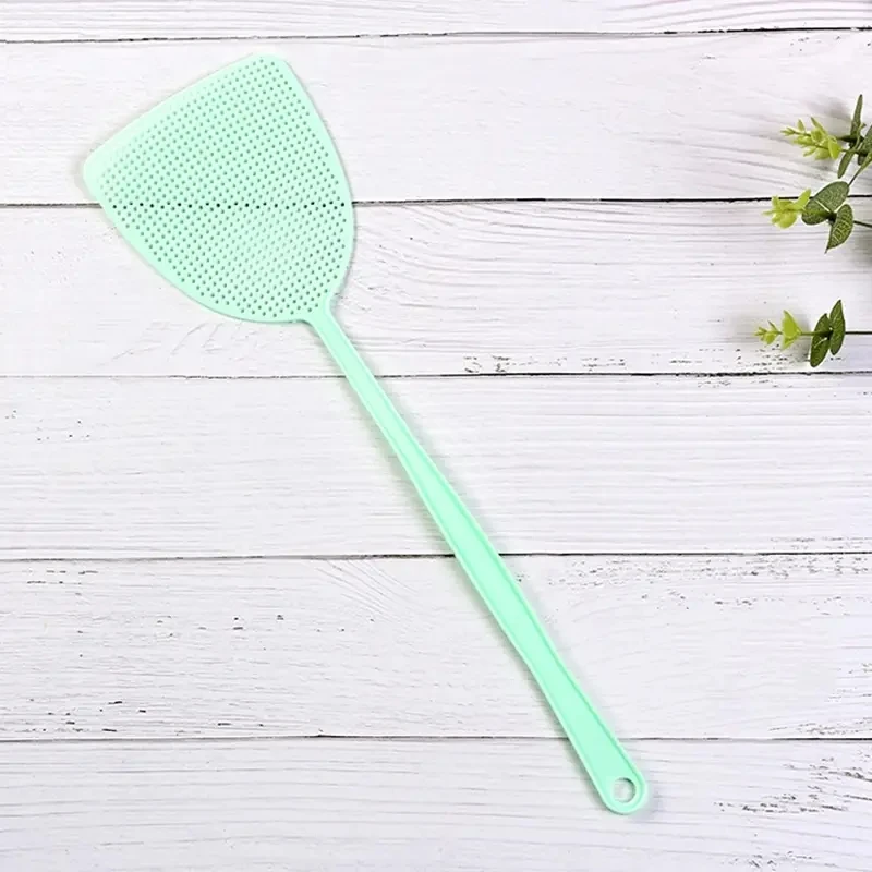 Fly swatter plastic PP new material for household non rotten manual extended handle fly and mosquito swatter