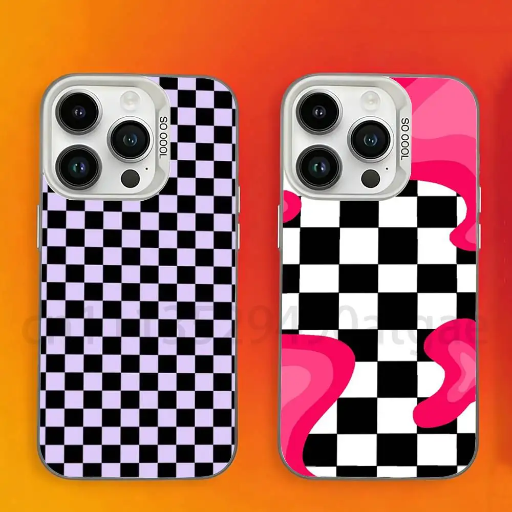 

Pastel checkerboard Phone Case For iPhone 17,16,15,14,13,12,11,Pro,Max,Plus,Mini, Anti Fall Matte Hard Bumper