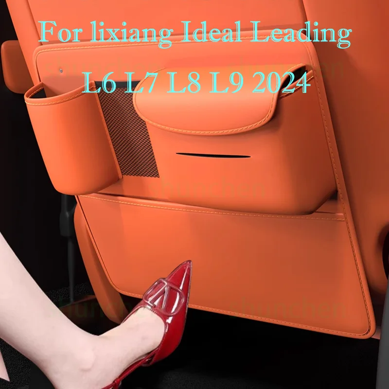 

Car Rear Row Anti-kick Covers for Lixiang Ideal Leading L6 L7 L8 L9 2024 Seat Back Dirt-proof Leather Cover Interior Accessories