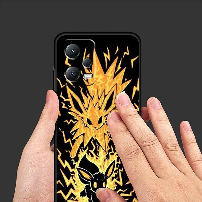 P-Pockets M-Monsters Art لهاتف Xiaomi Redmi Note 15 14 13 12 12S 11E 11 11S Pro Plus 4G 5G غطاء أسود ناعم من البولي يوريثان الحراري