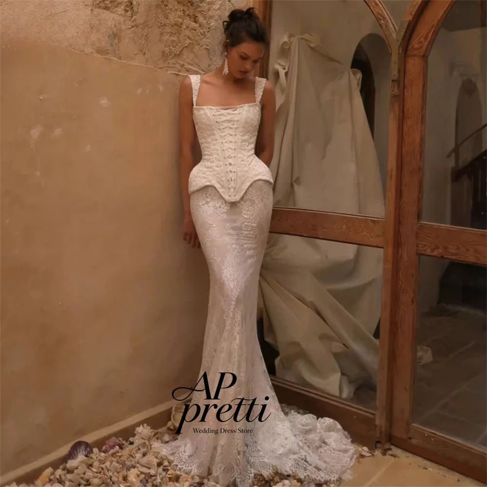 AP pretti Customized Lace Mermaid Wedding Dress Elegant Bridal Gown New Arrival Beautiful Modern Bridal Gowns Vestidos De Novias