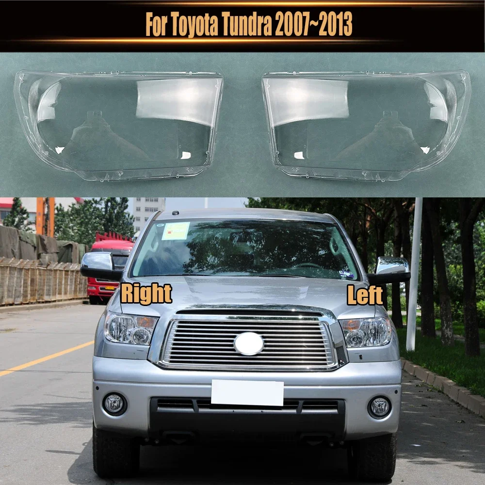 For Toyota Tundra 2007~2013 Car Accessories Headlight Cover Shade Headlamp Shell Transparent Lampshade Lens Plexiglass