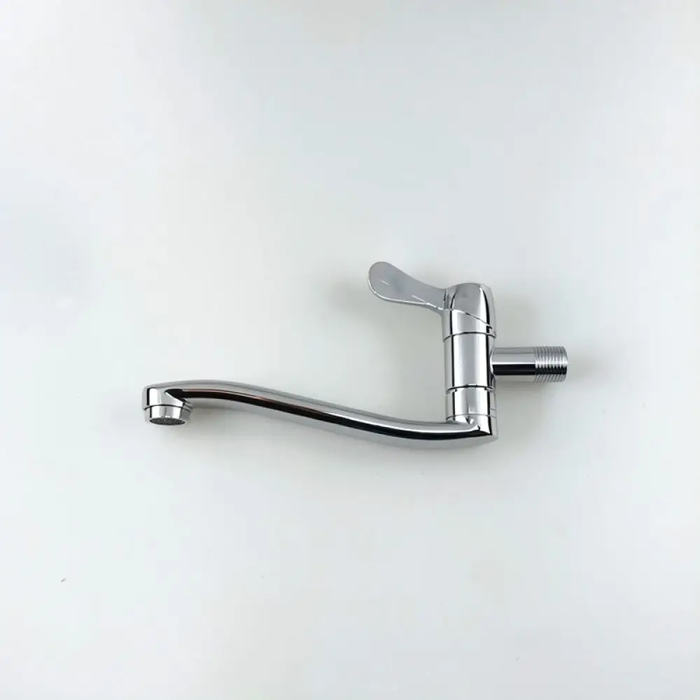 Extended Brass Water Tap Single Cold Faucet Wall Mounted For Kitchen Mop Pool Washing Machine Inlet Pipe Control Tool