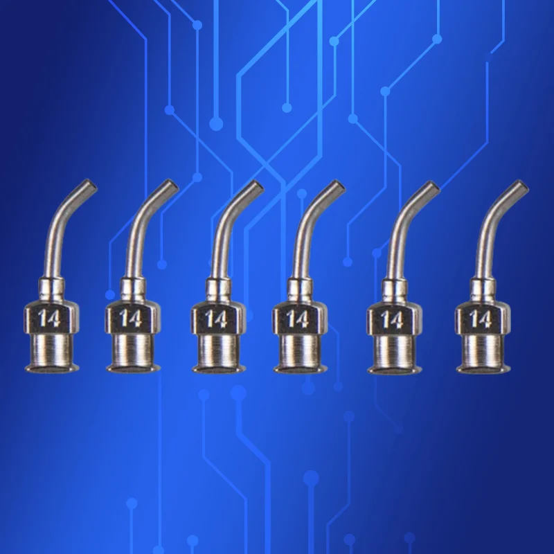 

‌ 12 шт. 45 ° Дозирующие иглы из нержавеющей стали 14G | Промышленные насадки для шприцев для электроники/пайки, бесплатная доставка ‌