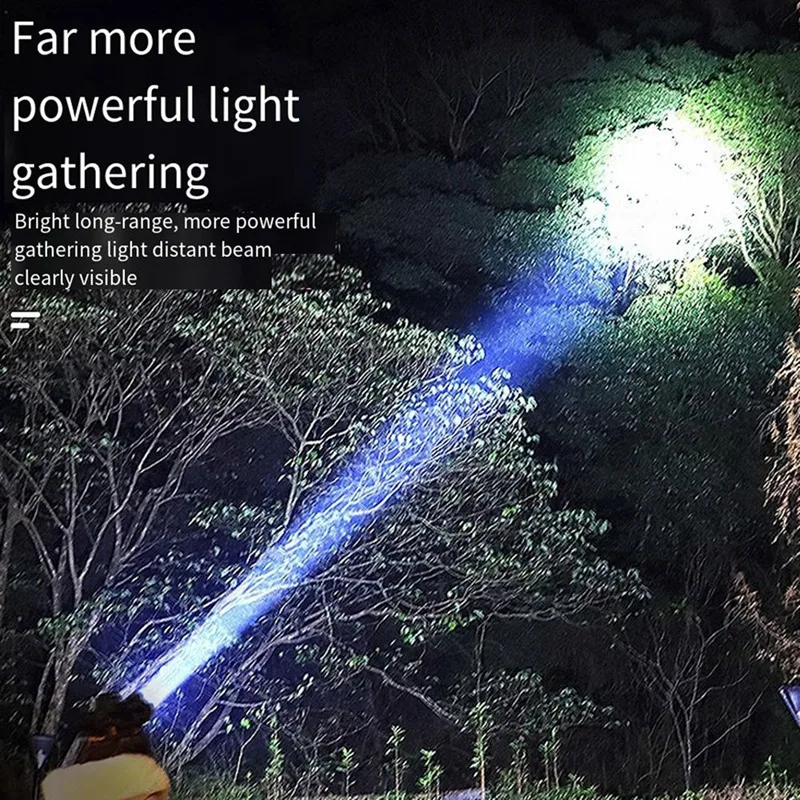 ไฟฉายคาดศีรษะ LED แรงสูง, ไฟฉายคาดศีรษะสำหรับตกปลาตอนกลางคืนกันน้ำสำหรับตกปลากลางแจ้ง