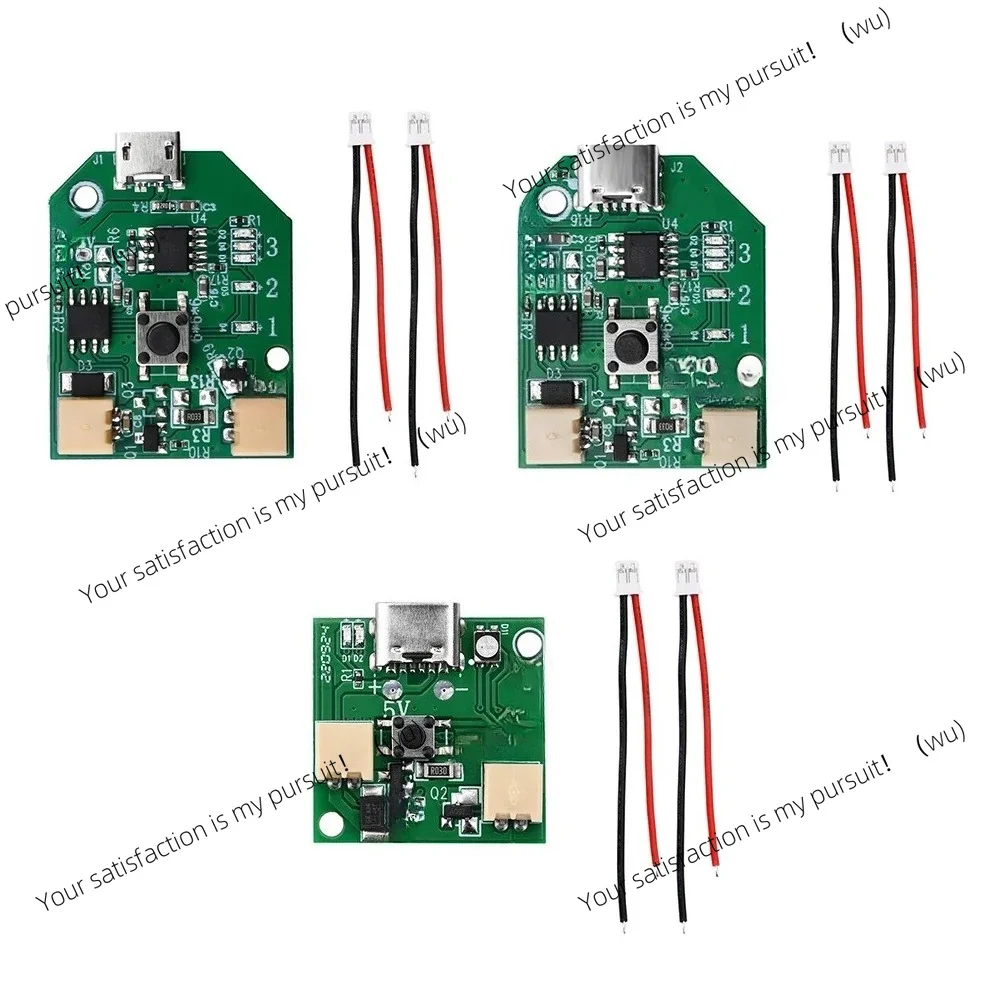 for Small Fan Control Board 3 Gears Fan Motor Speed Controller Micro USB Type-C Rechargeable Circuit Board Charging Module