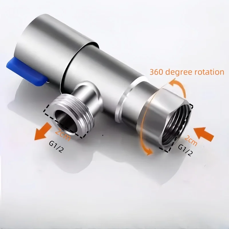 

Многоугольный обратный клапан из нержавеющей стали (G1/2-G3/8) Гибкие фитинги переменного размера для улучшения контроля расхода воды