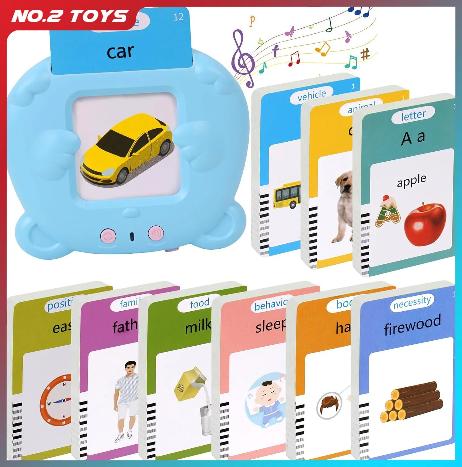 بطاقات فلاش الناطقة للأطفال آلة القراءة الإنجليزية للأطفال الصغار ألعاب التعليم المبكر بيبي بوي فتاة لعبة تفاعلية هدايا عيد الميلاد #1