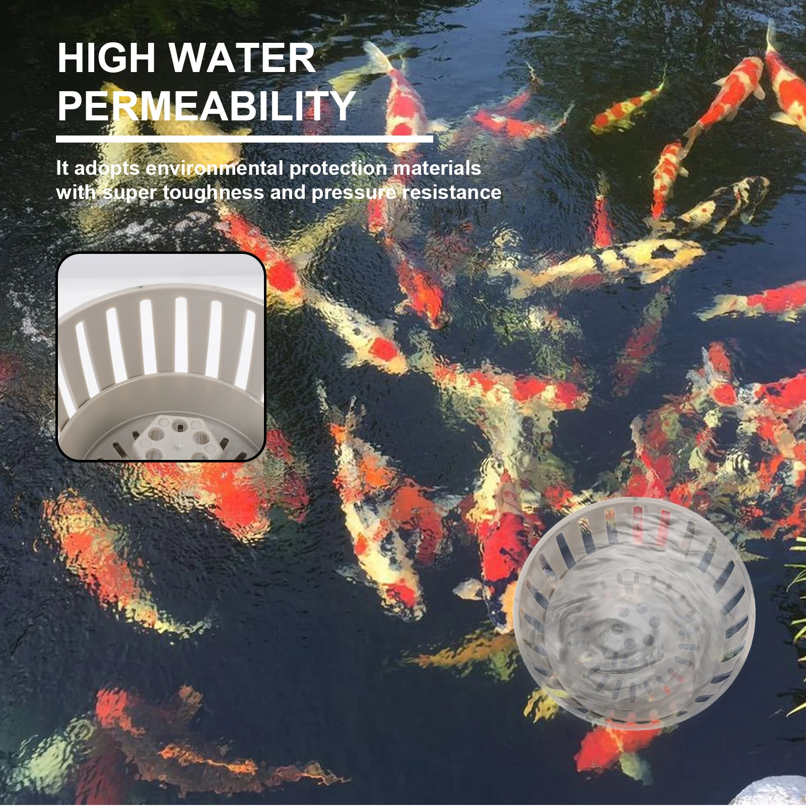 Filtro per stagno per pesci Controller di scarico Materiali ambientali bianchi Skimmer per piscina Dispositivo per serbatoio raccoglitore di foglie per acquario