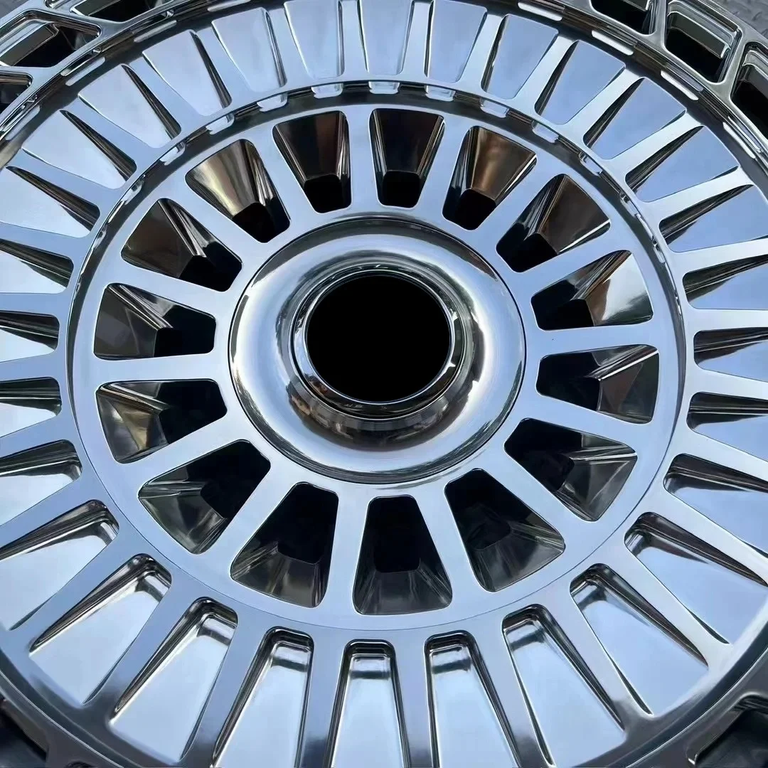 Llantas de lujo para pasajeros de coche forjado personalizado monobloque de plata pulida para Mercedes rueda de aleación de magnesio de 15 ~ 26 pulgadas