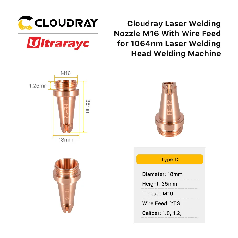 Imagem -05 - Ultrarayc Anti-respingo Soldagem Bico M16 Fio Alimentador Calibre 1.0 1.2 1.6 mm Cabeça de Fibra 10 Pcs por Lote