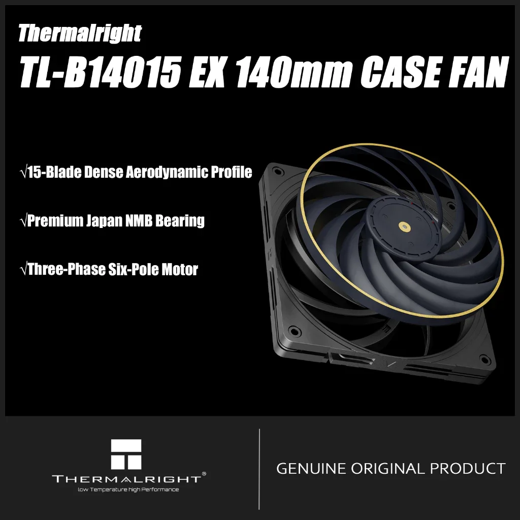 

Вентилятор Thermalright 140 мм TL-B14015 EXTREM Вентилятор охлаждения процессора 2600 об/мин 4PIN PWM Сверхпроизводительный тонкий вентилятор