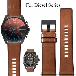 For Diesel Watch Strap Dz4323 Dz4343 Dz4318 Dz7406 Retro Series Genuine Cow Leather Waterproof Band 22 24 26mm
