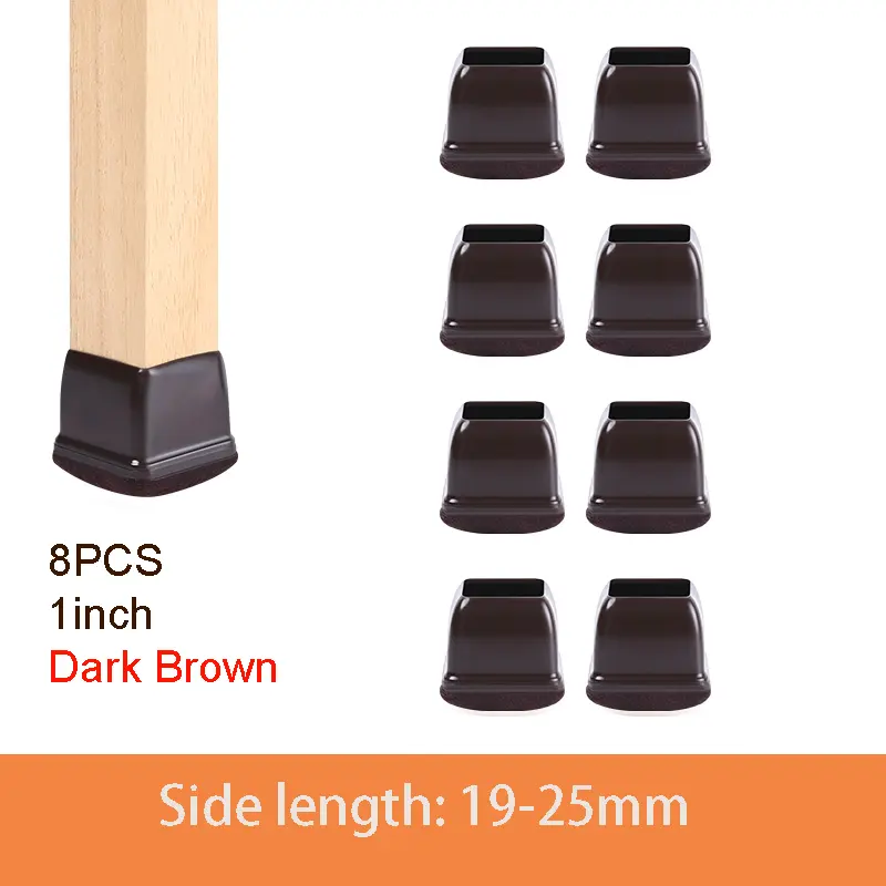 Chair Leg Caps Rubber Feet Protector Stool Table Furniture Leg Cover Non Slip Felt Bottom Pads Round Square Floor Protectors - Image 14