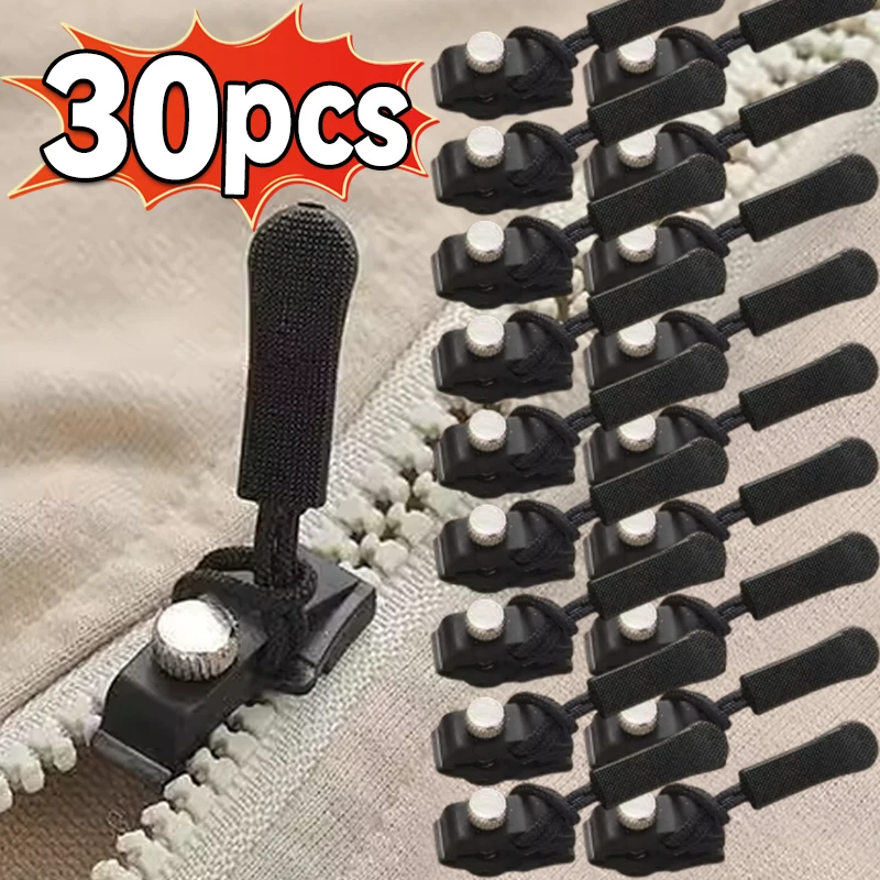 1-20pcs Zipper Repair Kit Universal Instant Zipper Repair Replacement Sliding Teeth Rescue Zipper Head For 3 Different Size