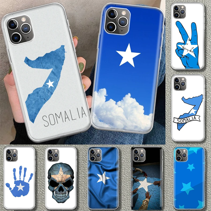 Somali Somalia National Flag Phone Case Cover for iPhone 11 12 13 14 15 16 Pro Max Apple X XS XR 7 Plus 8 + Art Customized Funda