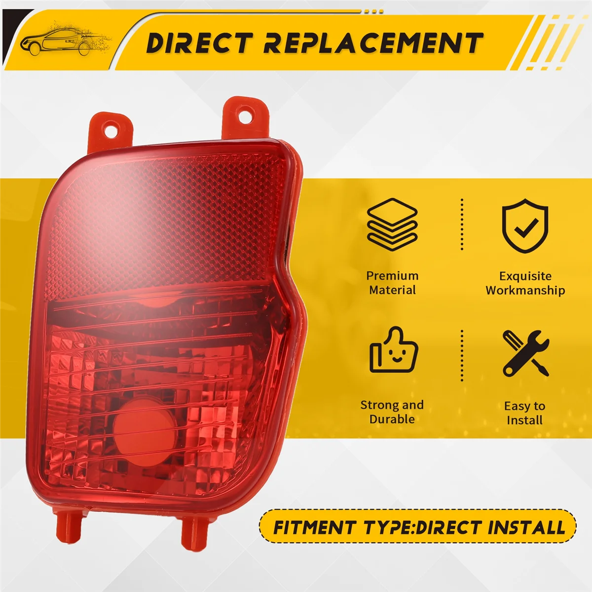 

Hot 718480 Left Rear Bumper Reflector Plate for Peugeot 4008 Citroen C5 AIRCROSS 2016+ Warning Reflector