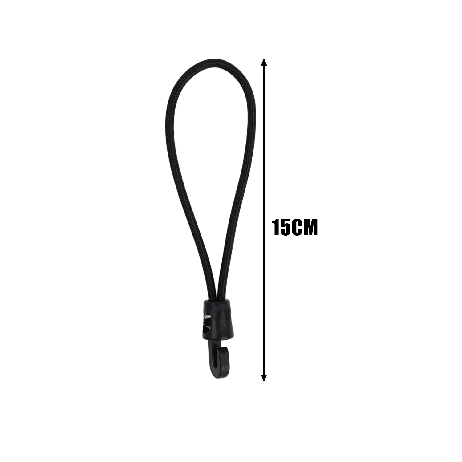5/1 Stück Bungee-Seil mit Haken, 10/15/25 cm, hochelastischer Expander mit Haken, Gummi-Spanner mit Haken für Camping-Plane – Detail 12