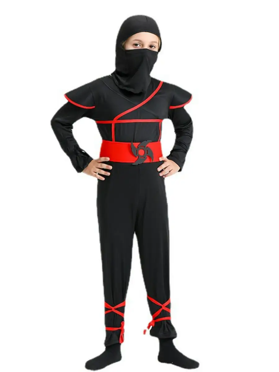 Kostum Ninja Pertunjukan Anak-anak Anime Cosplay Halloween Baru Pakaian Samurai adow Pakaian Tradisional Tiongkok...