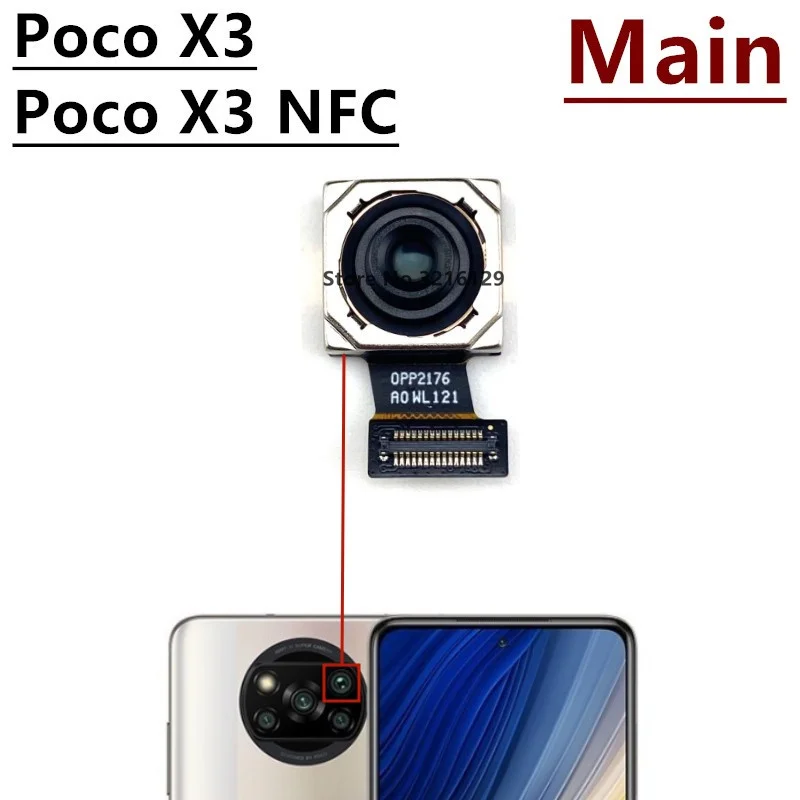 Rear Camera For Xiaomi Mi Poco X3 Pro NFC X3NFC Main Ultrawide Depth Macro Original Back Camera Module Spare Parts