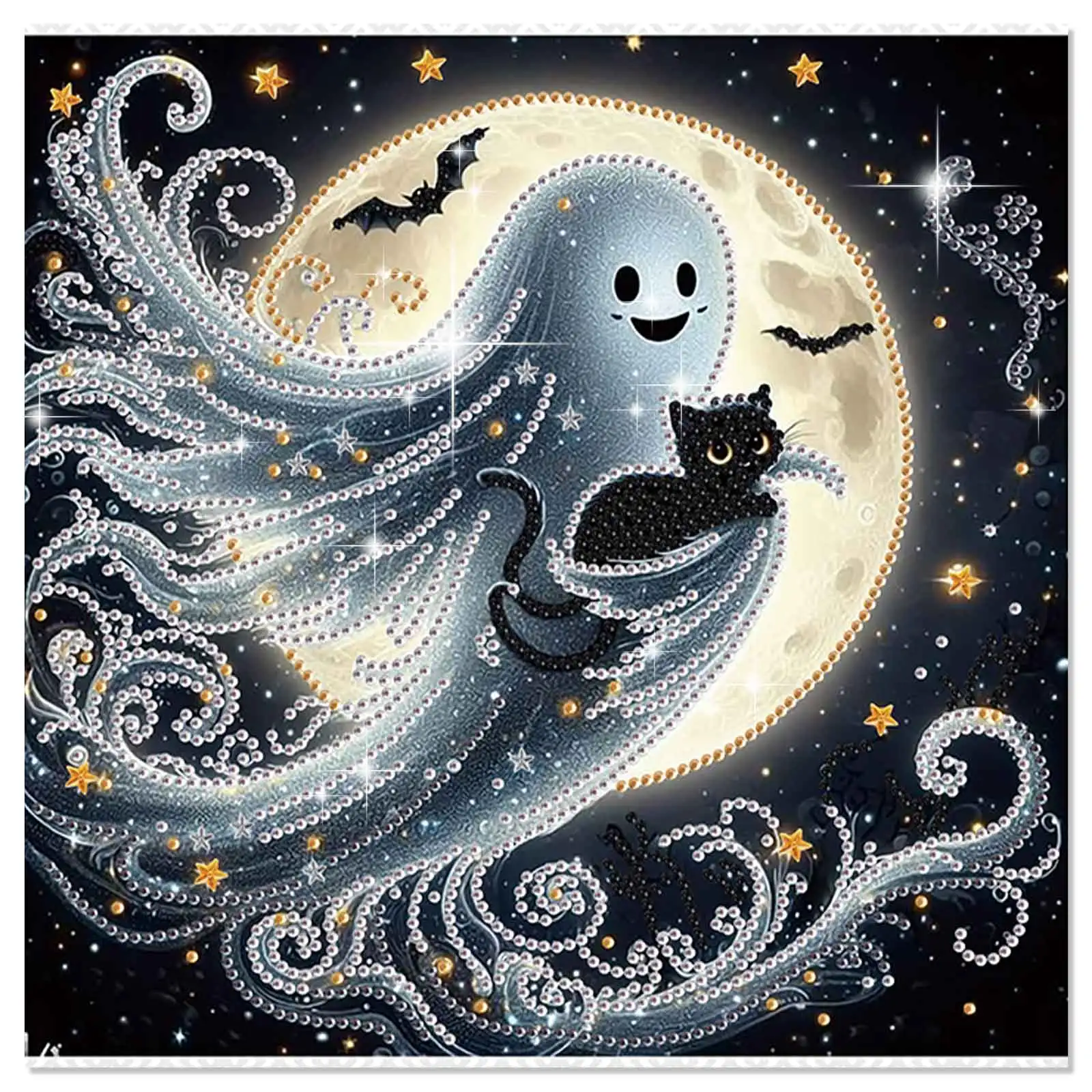 

Набор алмазной живописи для взрослых начинающих, тема Хэллоуина, кристалл специальной формы с бриллиантами для украшения стен дома, подарок ручной работы