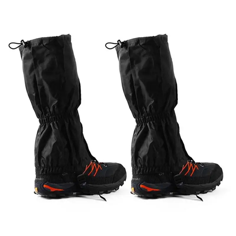 1 Pair Snow Gaiters Ripstop Outdoor Ski Legging Gaiters Wear Breathable Hiking Waterproof Gaiters With Adjustable Elastic Band