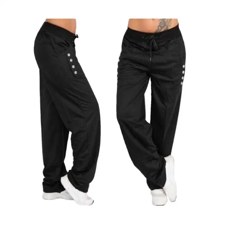 Lässige Damenhose mit geradem Bein, lange Hose, Herbst, modische Damenbekleidung, bequeme Polyester-Mischungsfaser