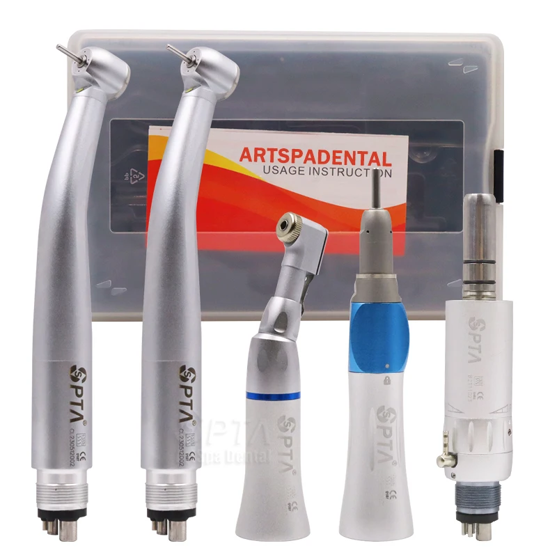 Experience Enhanced Visibility Performance High Quality Dental 2PCS LED High Speed Handpiece Low-Speed Kit External Air Turbine