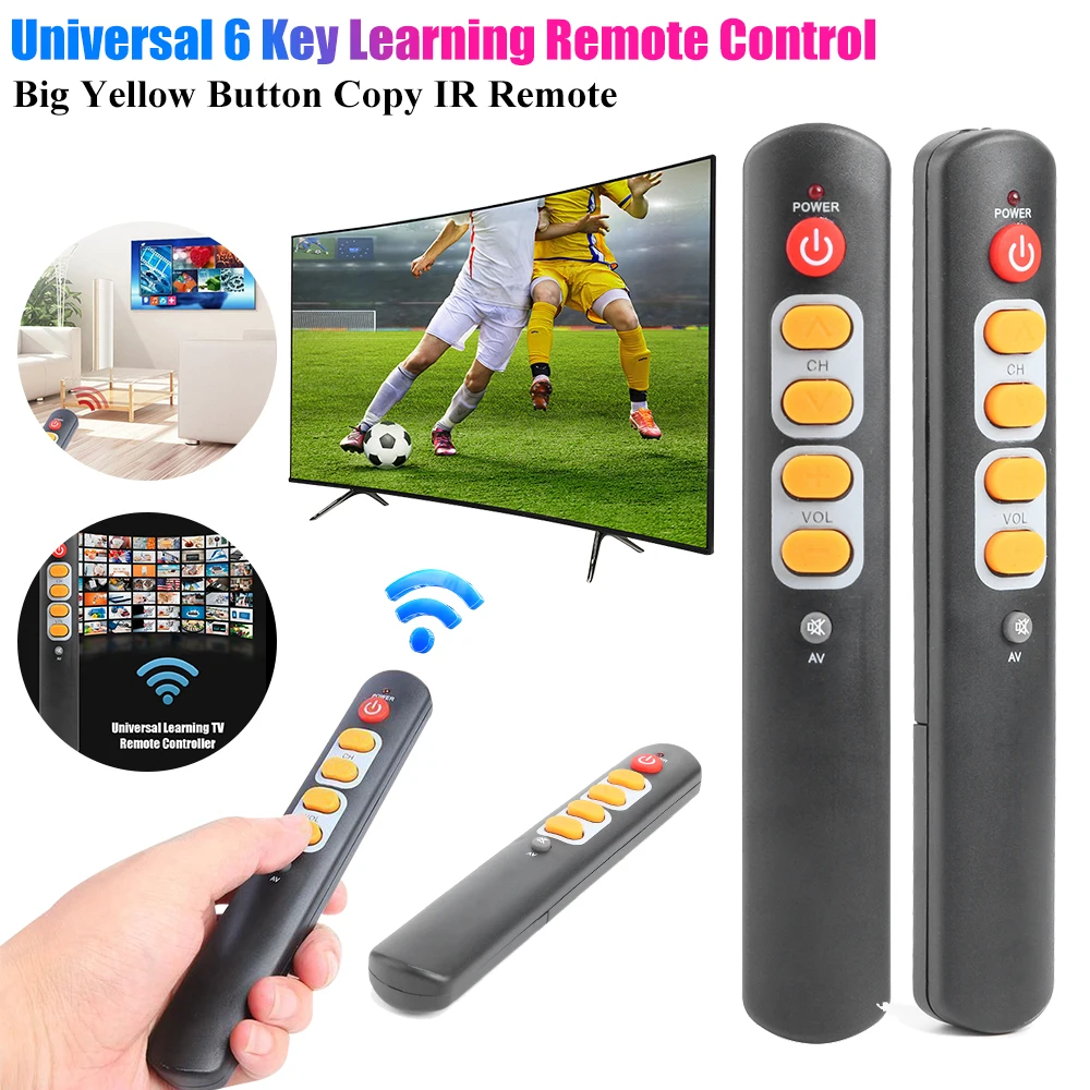 6 Button Learning Remote Universal 6-Key Learning Button Remote: The Real-World Solution for ...