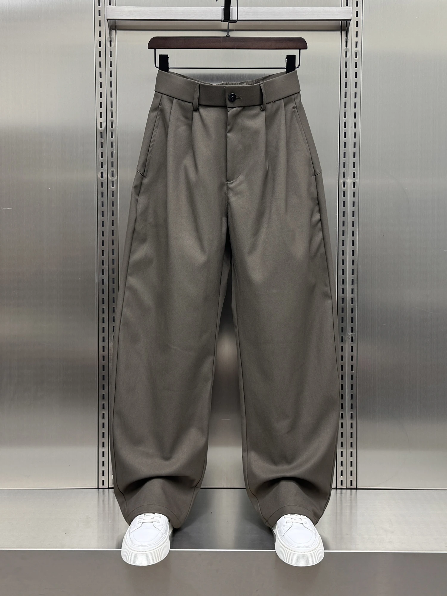 

Ele American Design Men's Casual Trousers Draped Loose Faionable Long Pants Autumn New Sle Cool Sle Pure Color