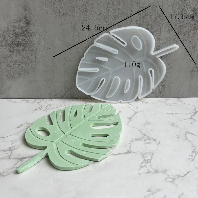 Large Autumn Maple Leaf Coaster Silicone Mould Concrete Epoxy Leaf Tray Mould DIY Crafts Making Materials Gypsum Art Making