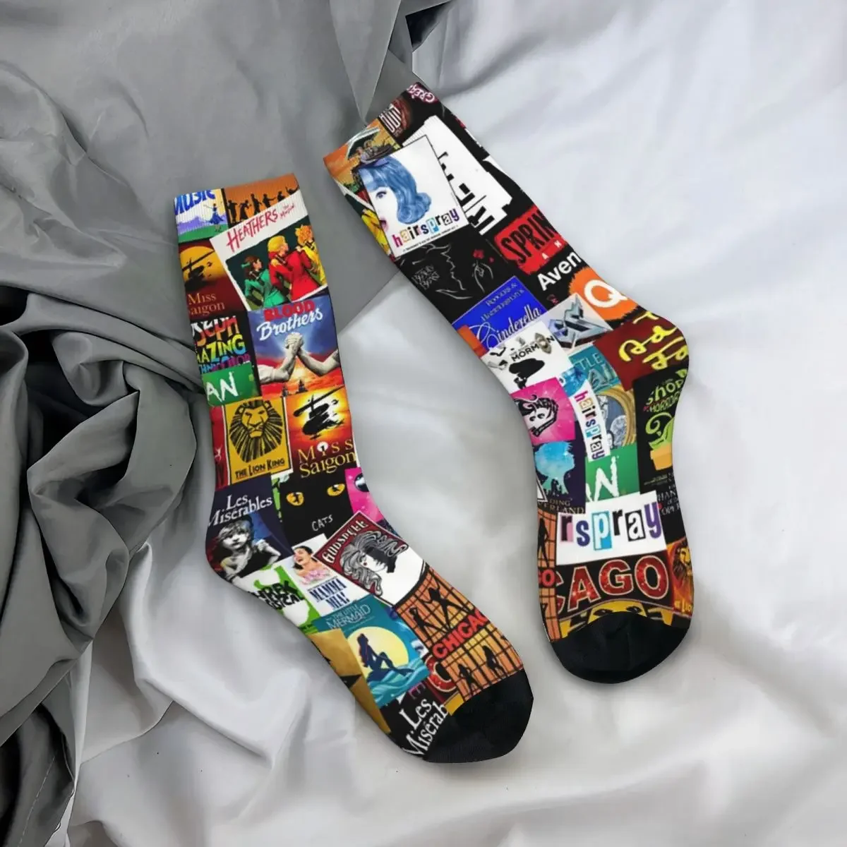 Musicals Collage II Original Socken Harajuku hochwertige Strümpfe ganzjährig lange Socken Zubehör für Unisex Geburtstags geschenk