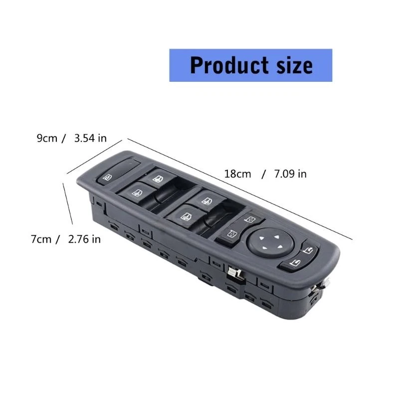 سهولة تثبيت مفتاح نافذة الإطار الكهربائي مفتاح منظم نافذة ABS للسيارات x37f #6