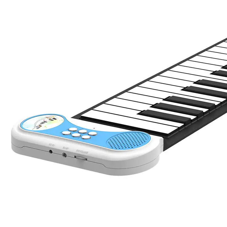 Christmas presents Roll Up Flexible Piano Keyboard for Kids Beginners Portable 49 Keys Silicone Piano Pad best gift