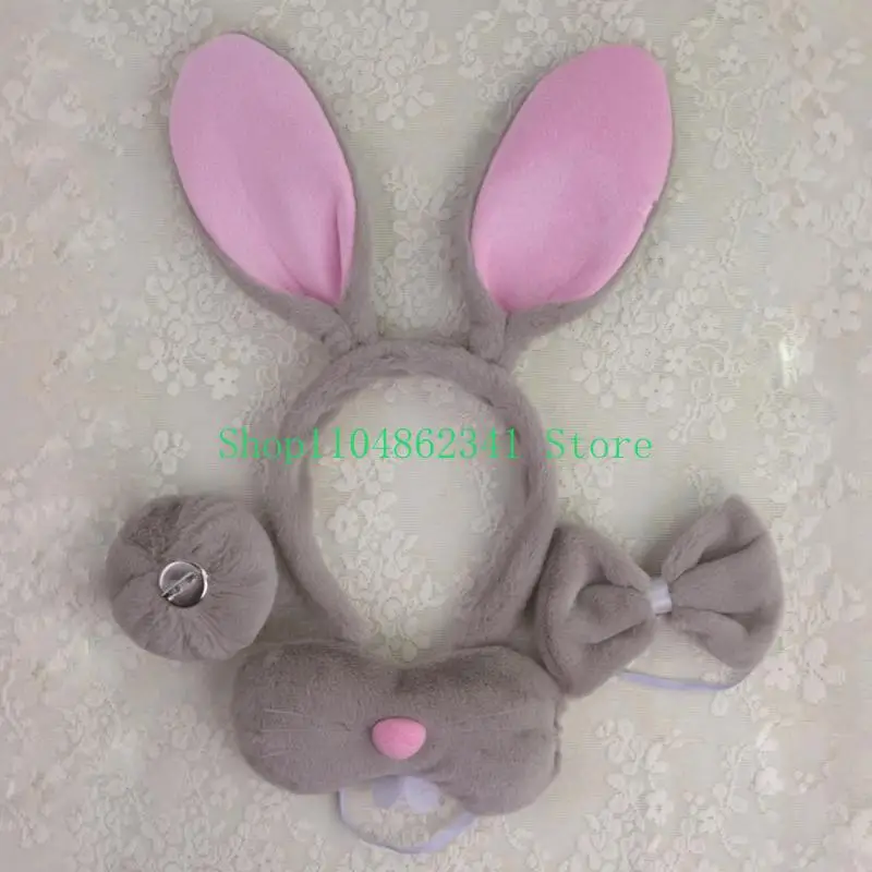 

652F 4/5/6 Halloween Bunnies Costumes for Kids Animal Costume Cosplays Accessories