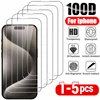 1-5Pcs Tempered Glass For IPhone 16 15 14 13 12 11 Pro Max Screen Protector For IPhone 7 8 14 Plus X XS XR Protective Glass Film 1